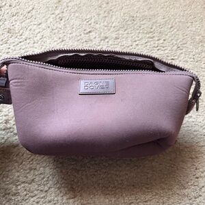 Dagne Dover Pink Cosmetic Bag with Zipper Closure and Smooth Material